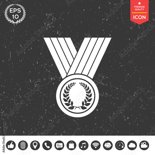 Medal with Laurel wreath, icon
