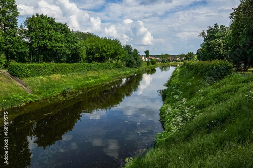 Augustow Canal in Augustow city in Poland