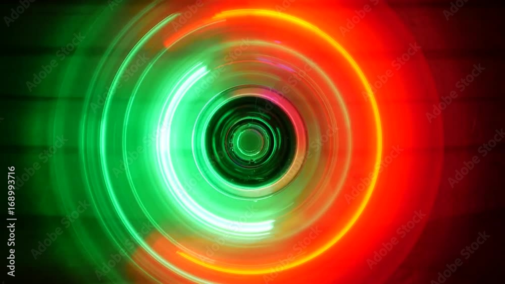 Fidget spinner with led light spinning in the dark 
