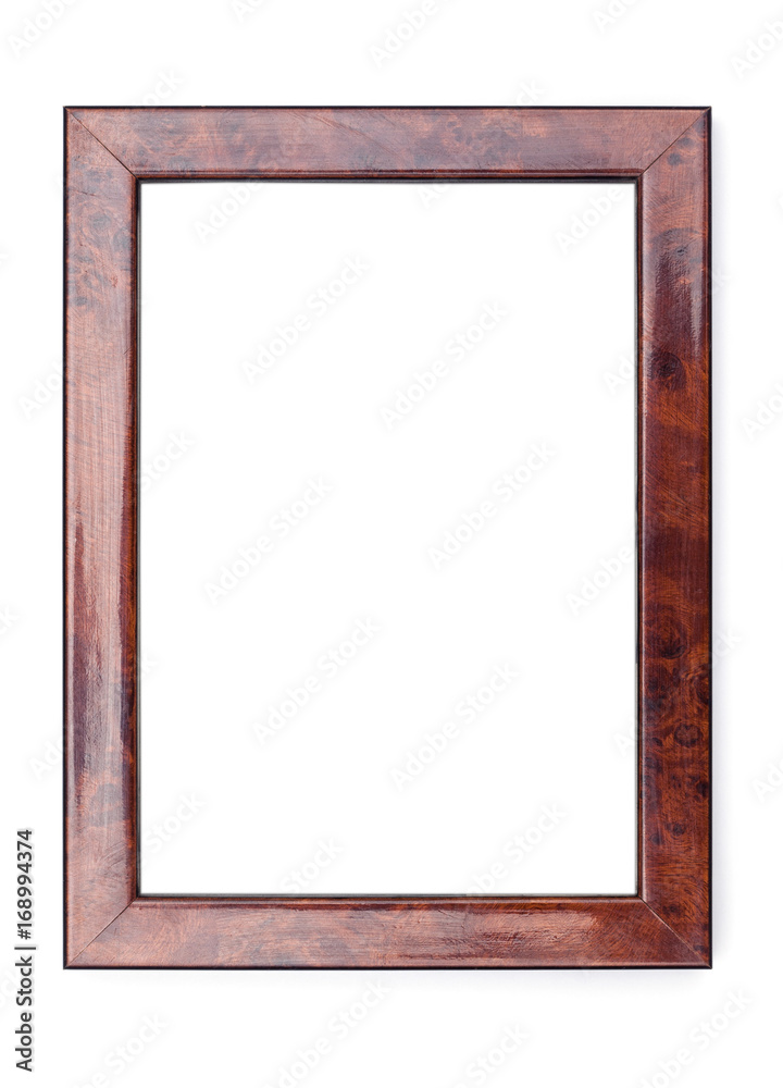 Picture Frames Series, isolated on White Background Cut-Out: Nut Wood with Texture Picture Frames Series, isolated on White Background Cut-Out: Nut Wood with Texture