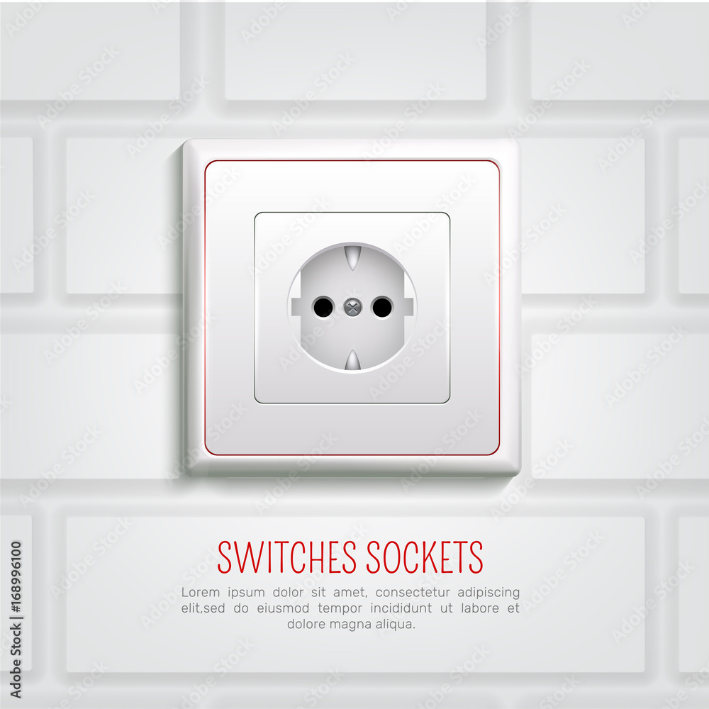 Socket On Wall Illustration Socket On Wall Illustration