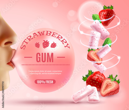 Strawberry Bubble Gum Composition