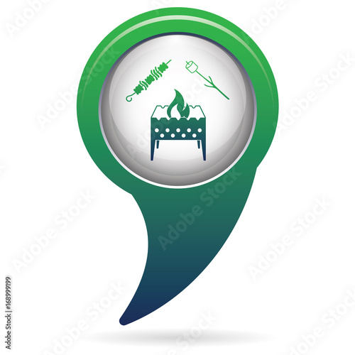 Brazier, zephyr and kebab icon