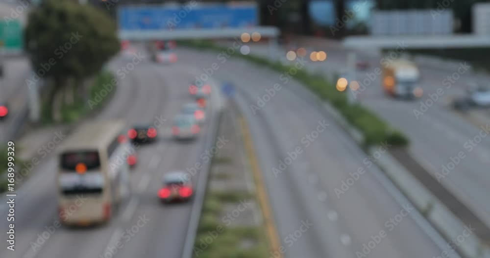 Blur view of traffic in Hong Kong Blur view of traffic in Hong Kong