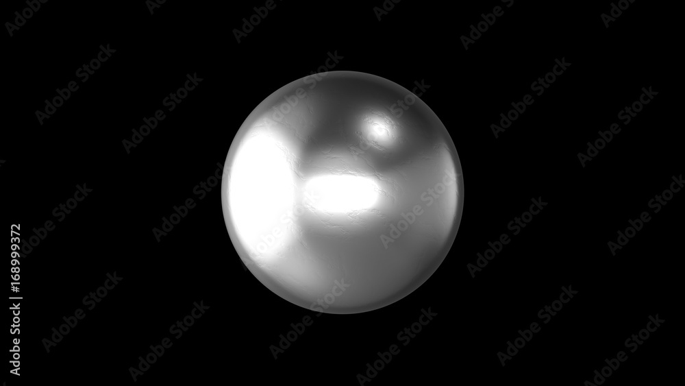 Abstract background with realistic ball. 3d render