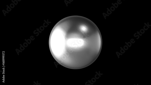 Abstract background with realistic ball. 3d render