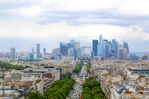 Paris, France 2017: Financial district and The Avenue de la Grande Arme. Paris, France.
