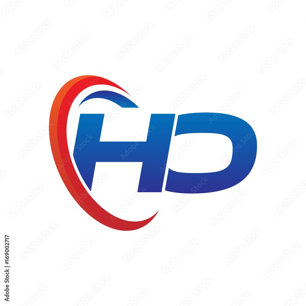 modern dynamic vector initial letters logo ha with circle swoosh red blue modern dynamic vector initial letters logo ha with circle swoosh red blue