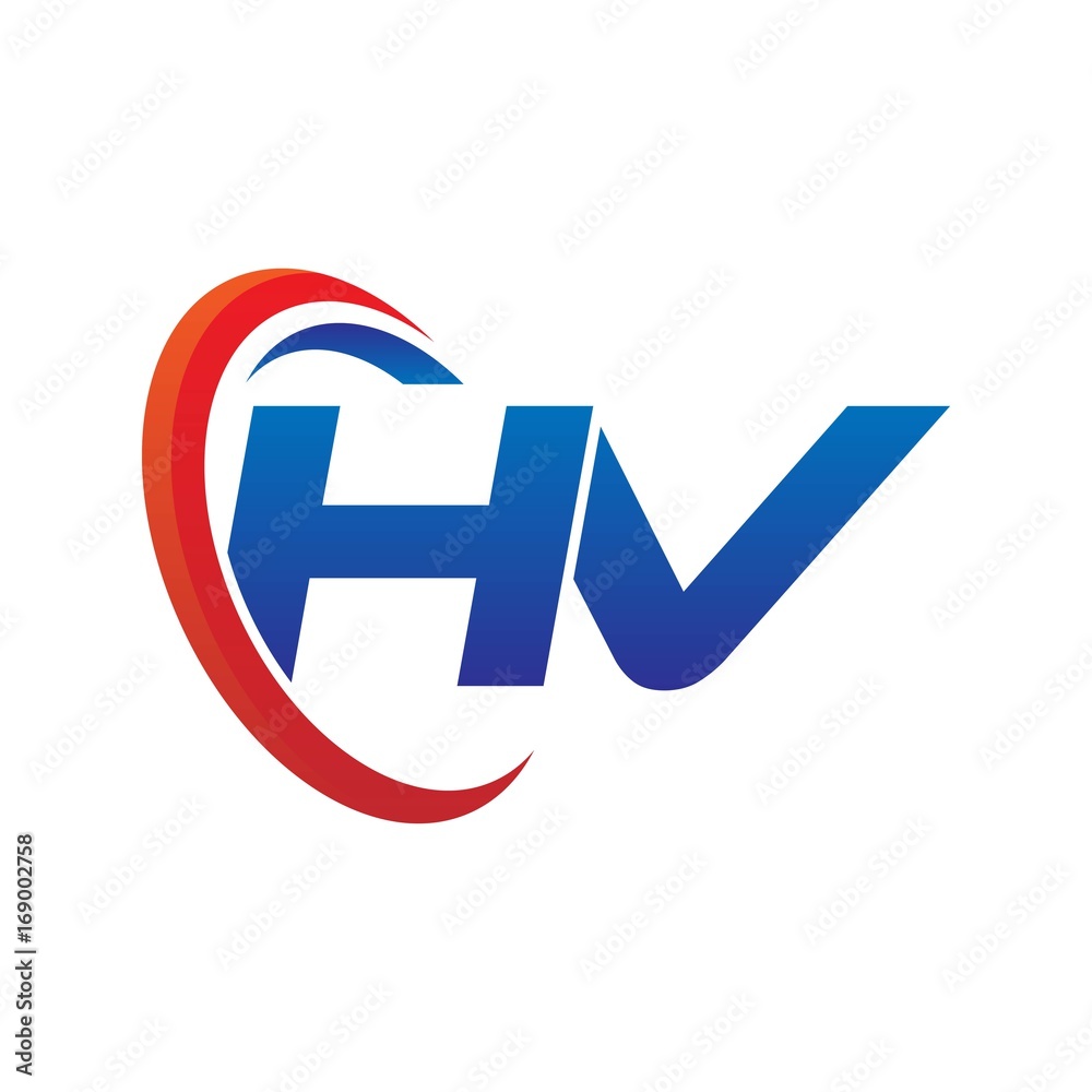 modern dynamic vector initial letters logo ha with circle swoosh red blue modern dynamic vector initial letters logo ha with circle swoosh red blue
