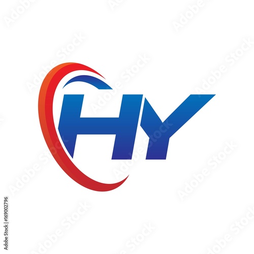 Free Download modern dynamic vector initial letters logo ha with circle swoosh red blue - GFXLoad