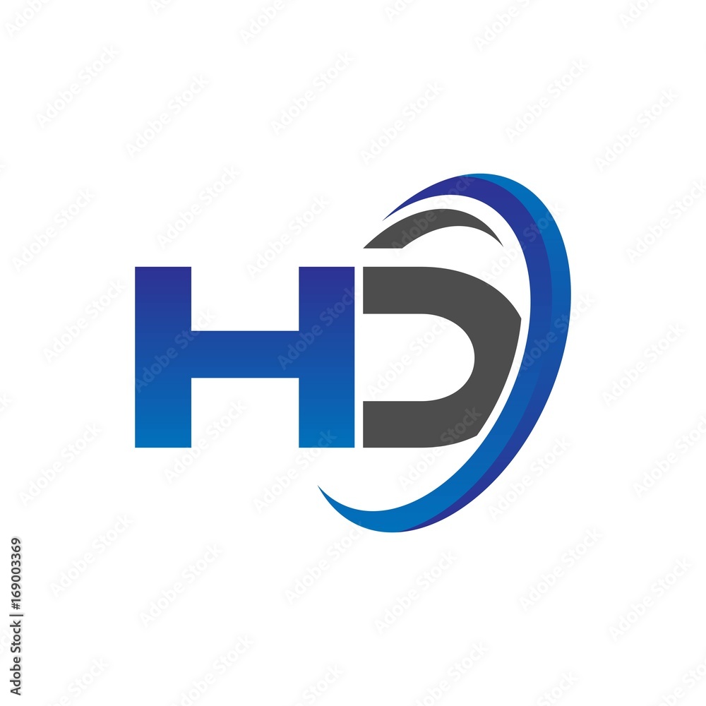 vector modern initial logo letters ha with circle swoosh blue gray vector modern initial logo letters ha with circle swoosh blue gray