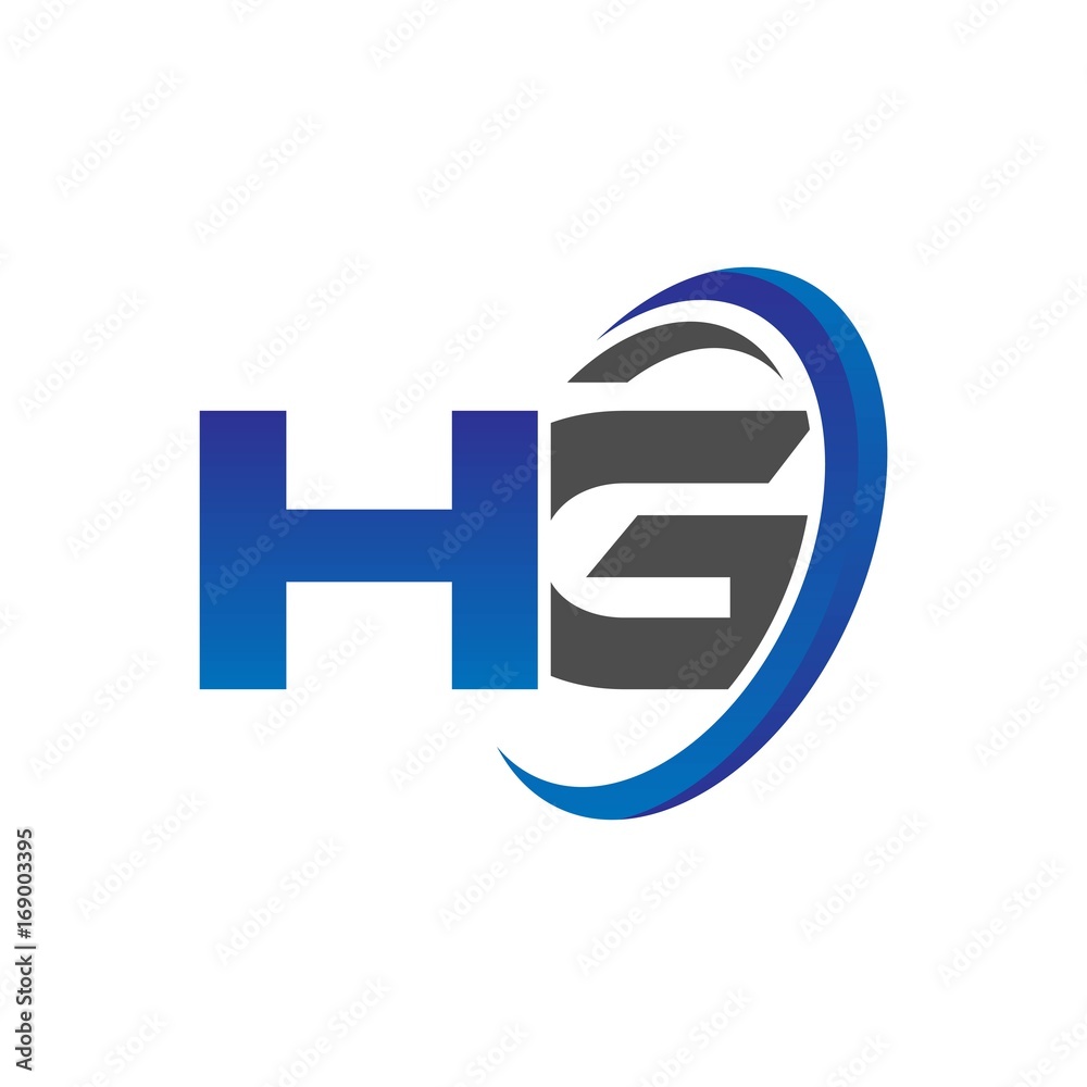 vector modern initial logo letters ha with circle swoosh blue gray vector modern initial logo letters ha with circle swoosh blue gray