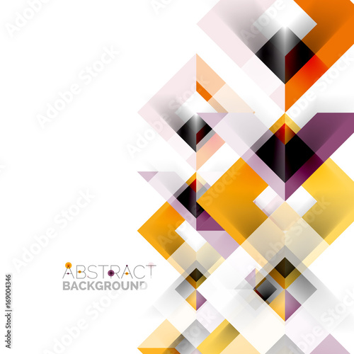 Modern square geometric pattern design on white
