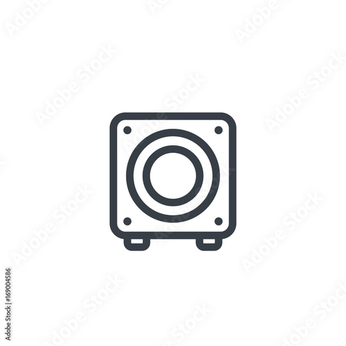 subwoofer icon on white