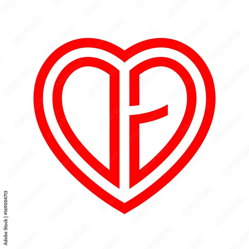 initial letters logo og red monogram heart love shape initial letters logo og red monogram heart love shape