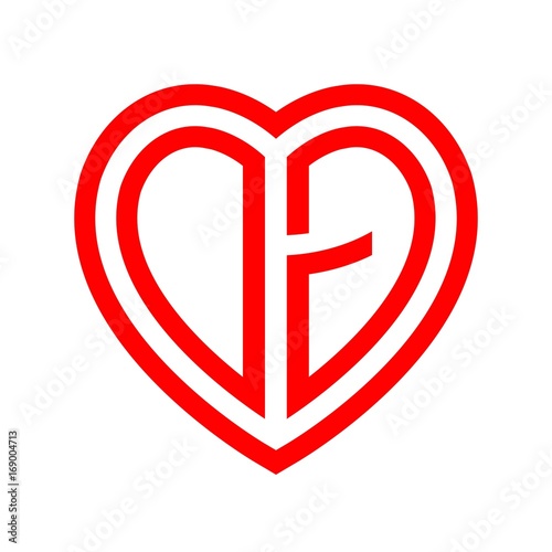 initial letters logo og red monogram heart love shape Free Download initial letters logo og red monogram heart love shape - GFXLoad