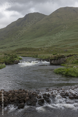 Landscape with river and rapids Ireland photo