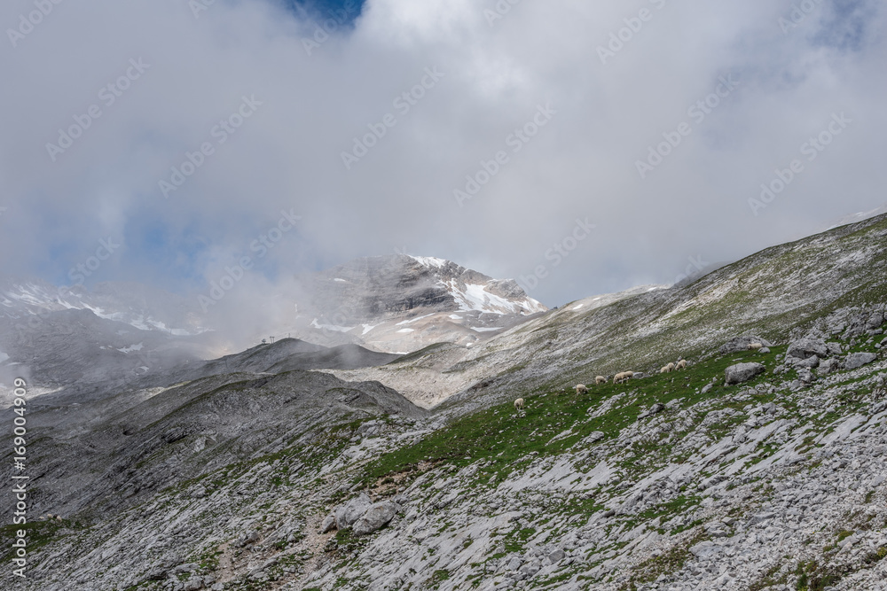The mountains of Alps in Bavaria, Germany The mountains of Alps in Bavaria, Germany