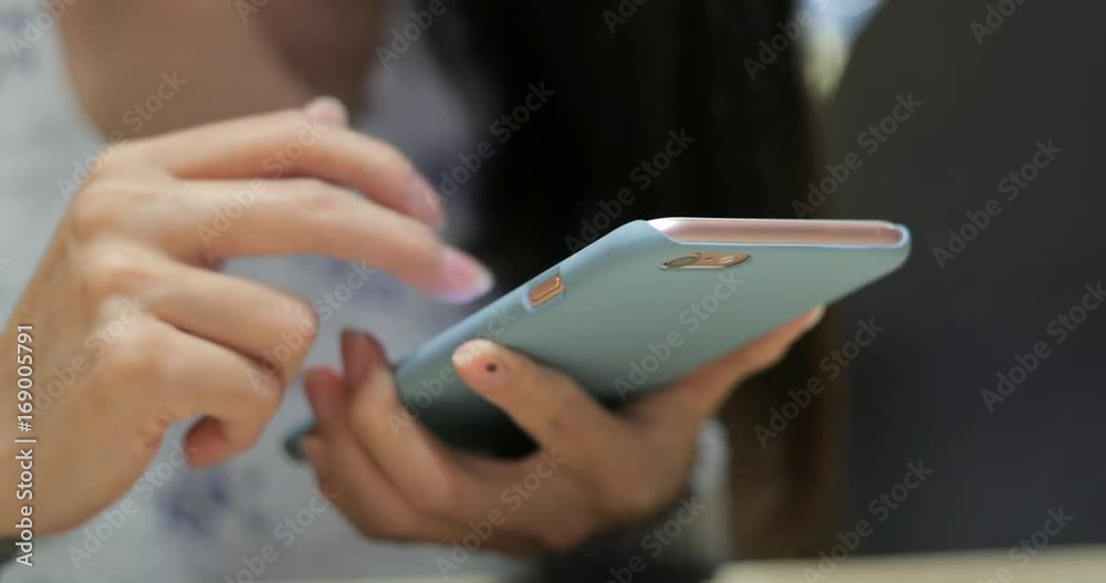 Woman using of cellphone