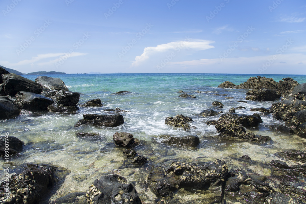 The beautiful Andaman Sea in Thailand.