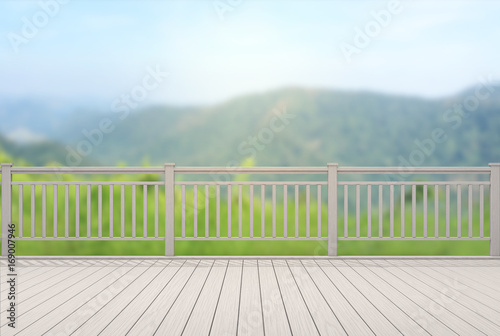 Balcony And Terrace Of Blur Nature Background