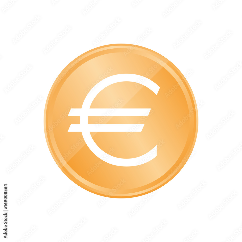 Bronze Münze - Euro-Zeichen dünn Bronze Münze - Euro-Zeichen dünn