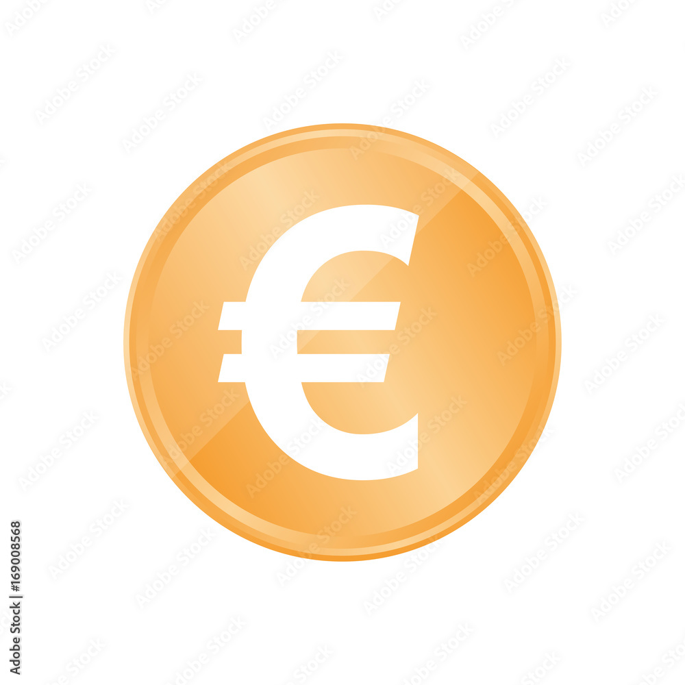 Bronze Münze - Euro-Zeichen dick Bronze Münze - Euro-Zeichen dick