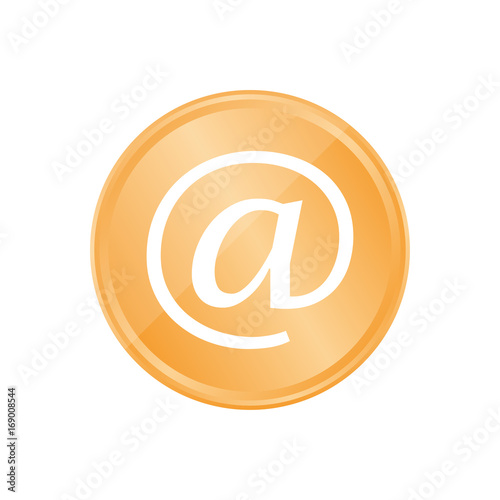 Wallpaper Mural Bronze Münze - at-Symbol dünn Torontodigital.ca