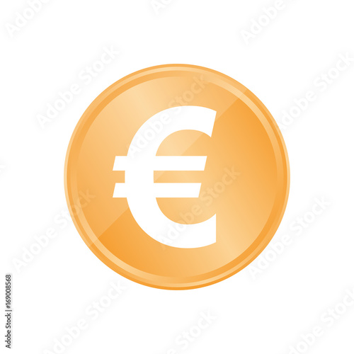 Bronze Münze - Euro-Zeichen dick