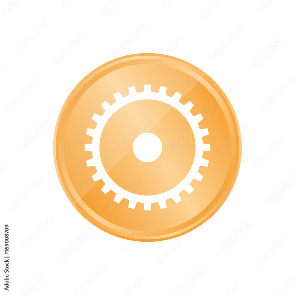 Bronze Münze - kompliziertes Zahnrad