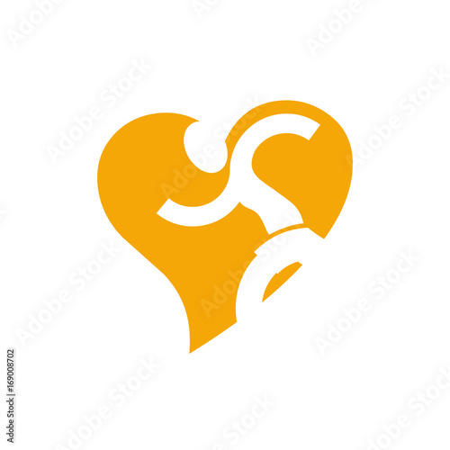 Vector sign running man. Concept of sports medicine
