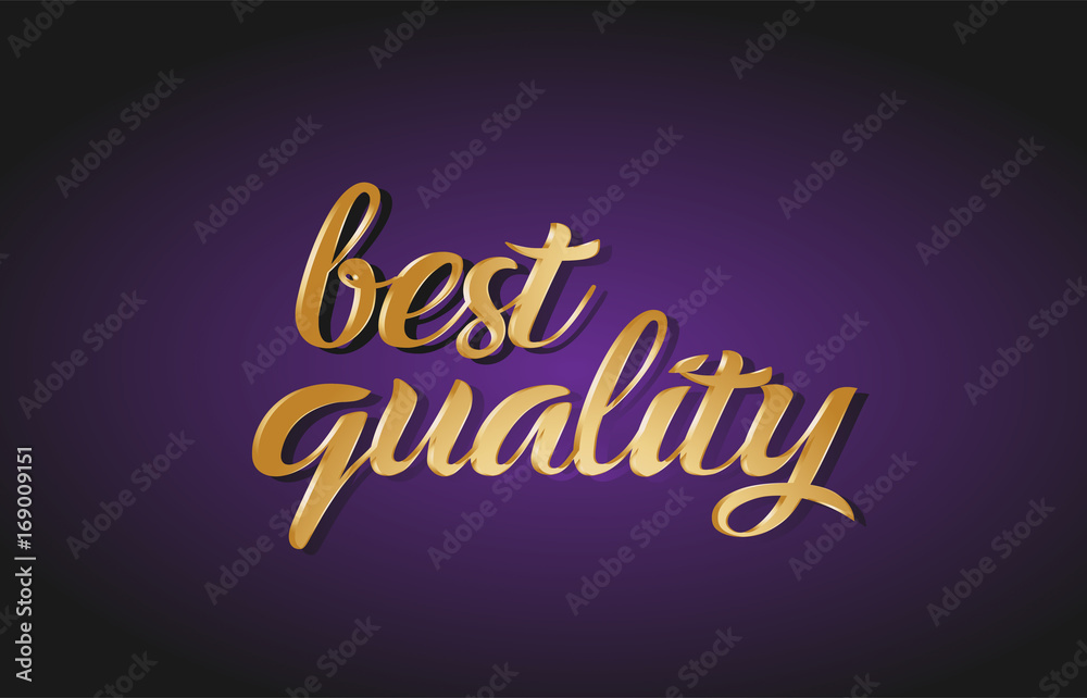 Obraz premium best quality gold golden text postcard banner logo