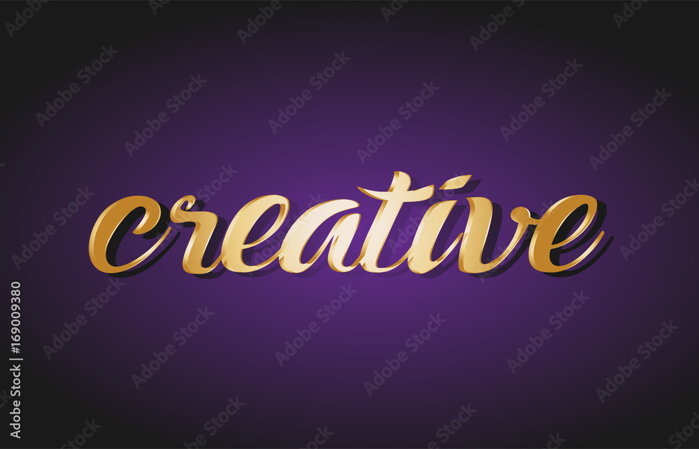 creative gold golden text postcard banner logo