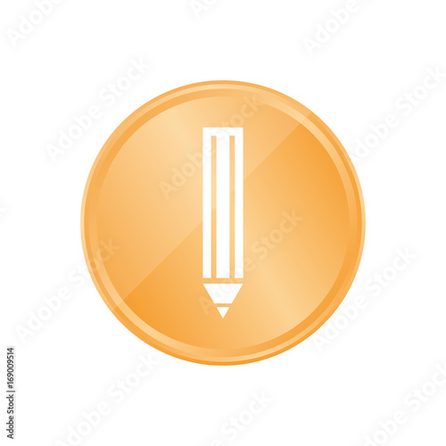 Bronze Münze - Bleistift senkrecht