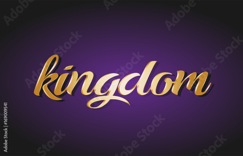 kingdom gold golden text postcard banner logo