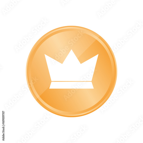 Bronze Münze - simple Krone