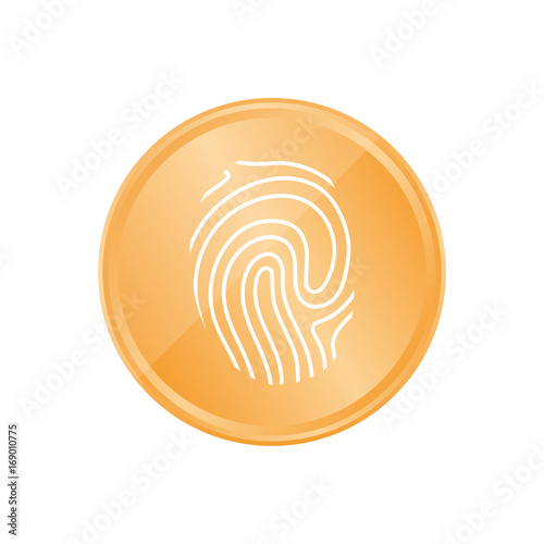 Bronze Münze - Fingerabdruck