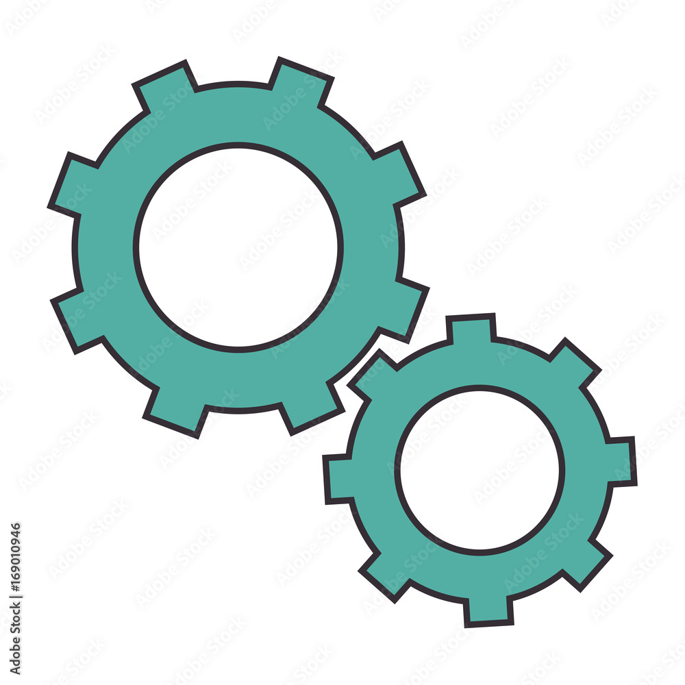 Gears machinery pieces icon vector illustration graphic design