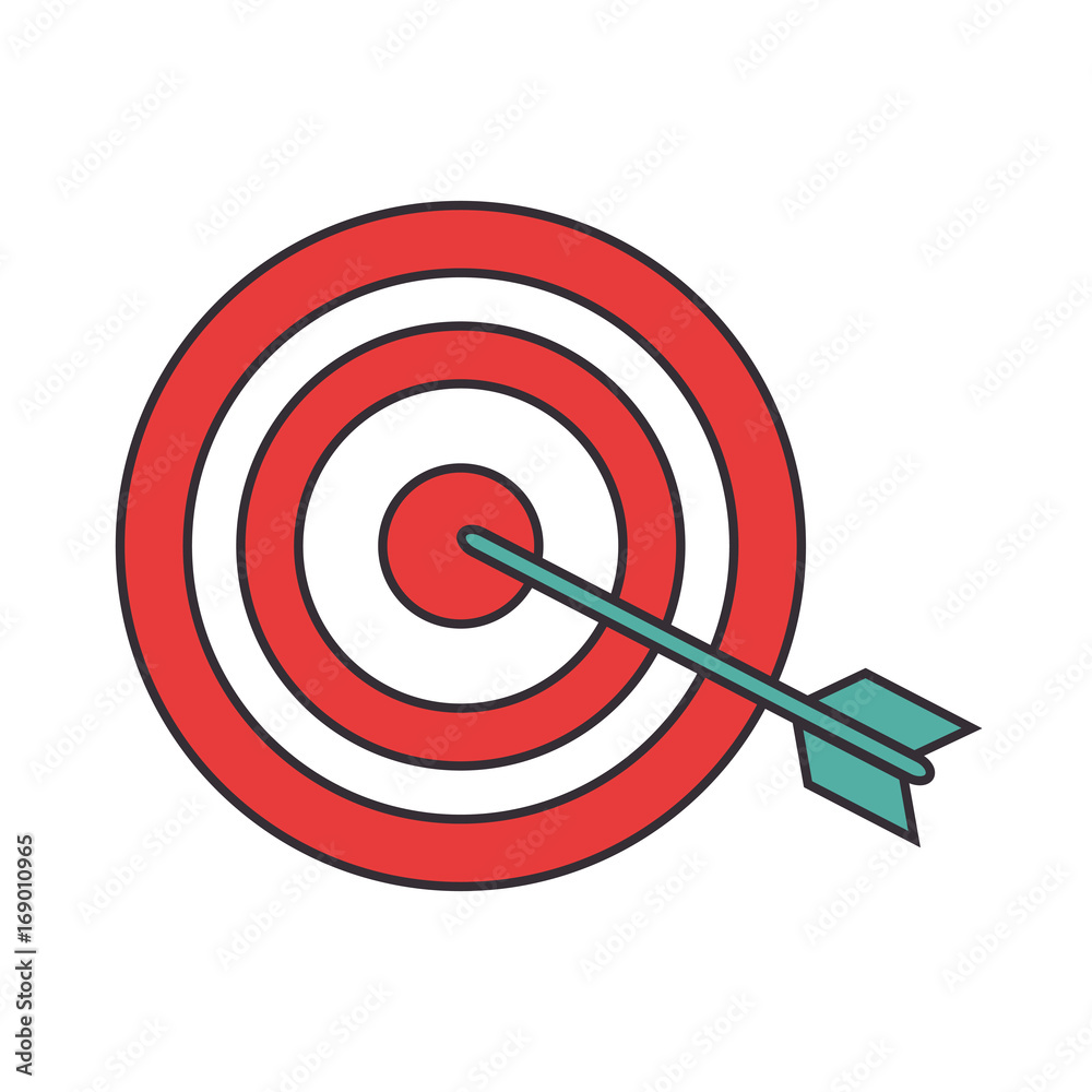 Target dartboard symbol icon vector illustration graphic design