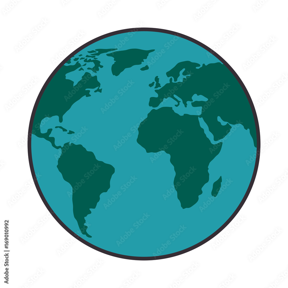 World earth globe icon vector illustration graphic design