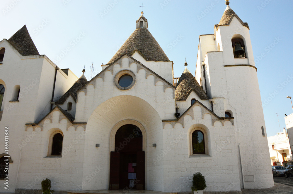 A Trullo-church, Church of Trulli village in Alberobello, Apulia, Italy