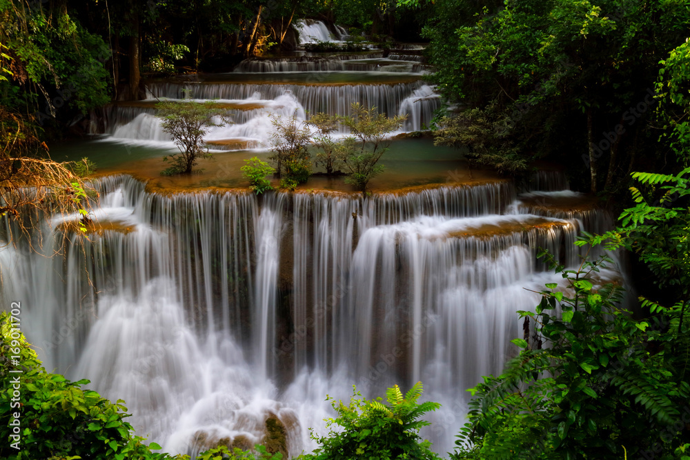 waterfall huay mae khamin in Kanchanaburi province,Thailand