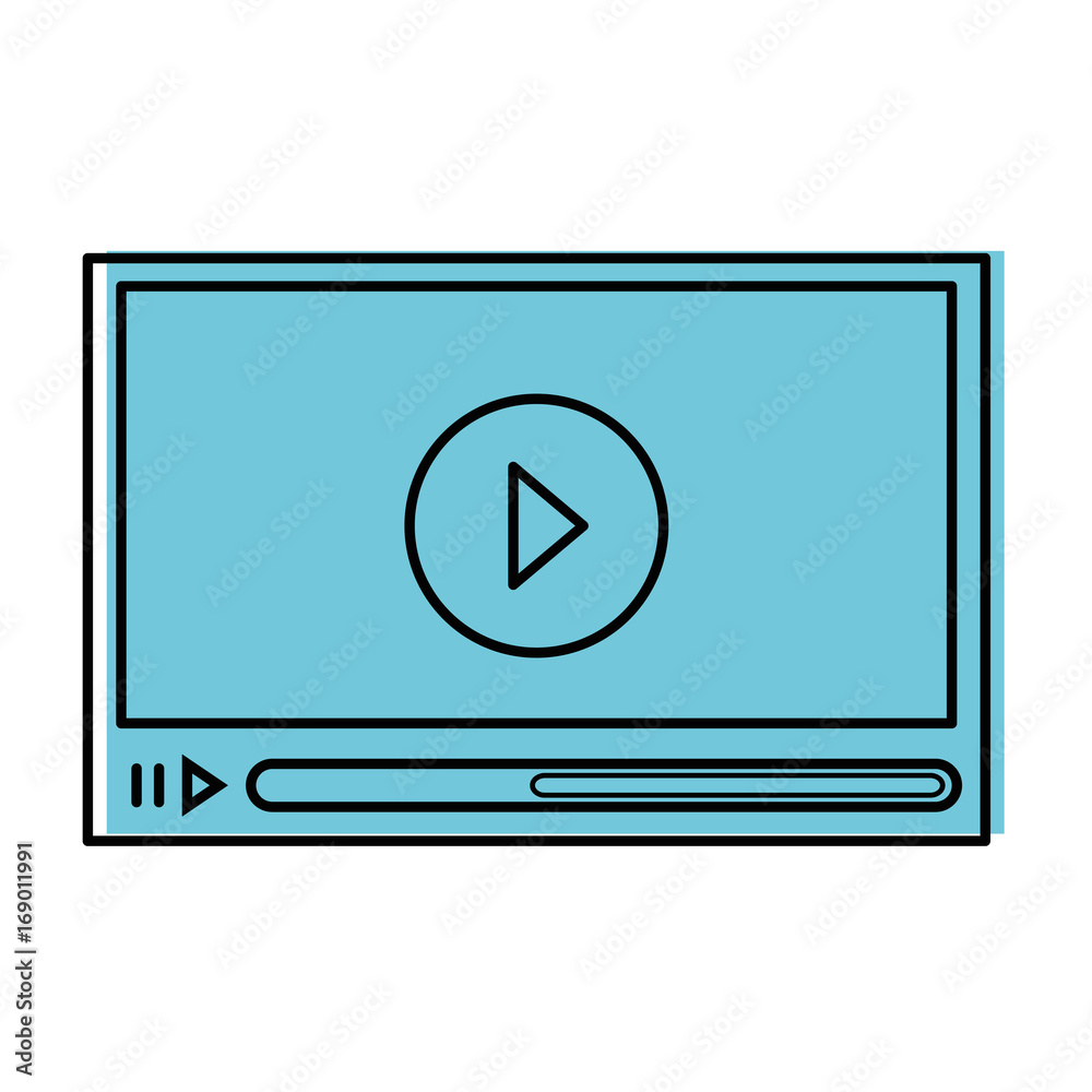 video player icon over white background vector illustration video player icon over white background vector illustration