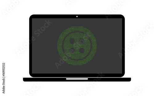 Hacker Laptop Knopf