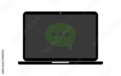 Hacker Laptop Nachricht