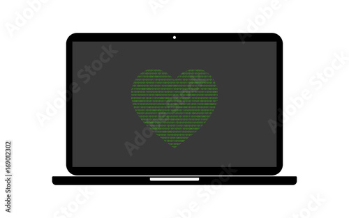 Hacker Laptop Herz