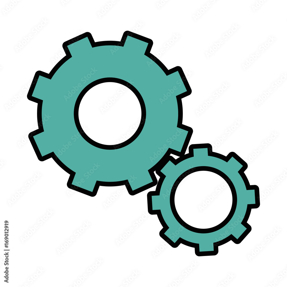 Gears machinery pieces icon vector illustration graphic design Gears machinery pieces icon vector illustration graphic design