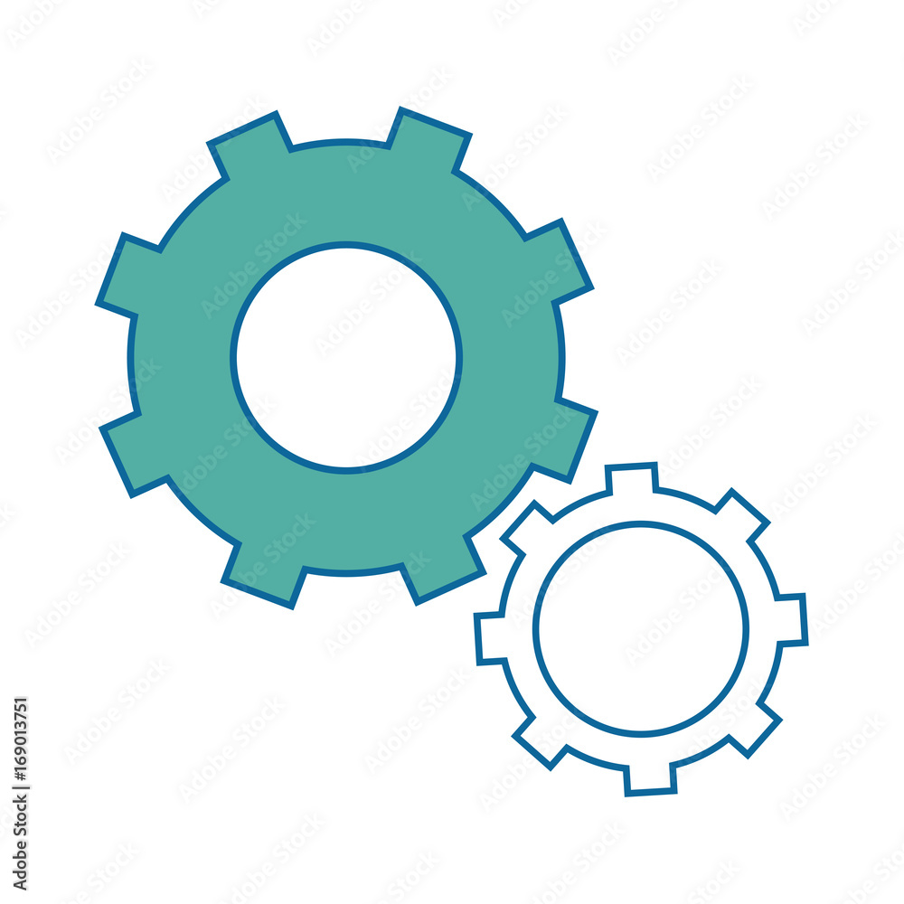 Gears machinery pieces icon vector illustration graphic design