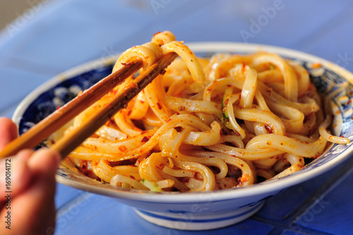 chinese food cold noodles with sesame sauce