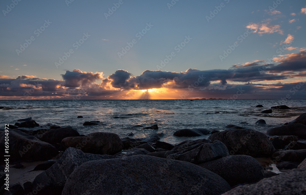 Sunset at a Norwegian Beach Sunset at a Norwegian Beach